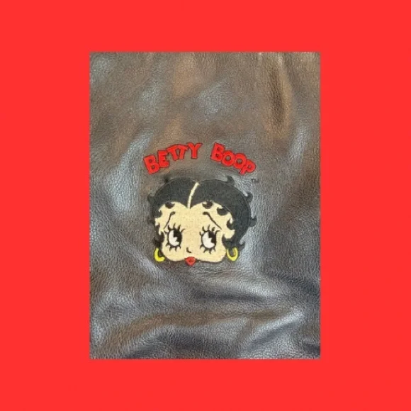 Vintage Betty Boop Black Leather Tote - Picture 6 of 6